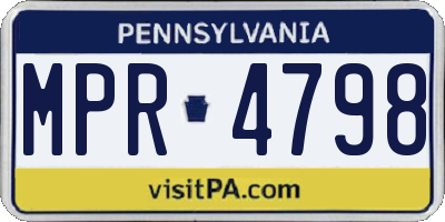 PA license plate MPR4798