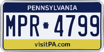 PA license plate MPR4799