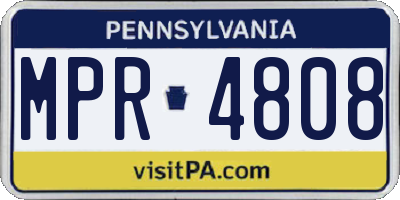 PA license plate MPR4808