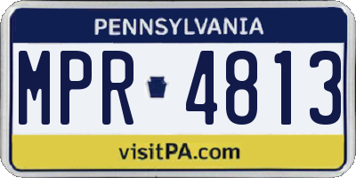 PA license plate MPR4813