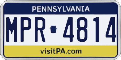 PA license plate MPR4814