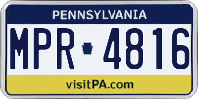 PA license plate MPR4816