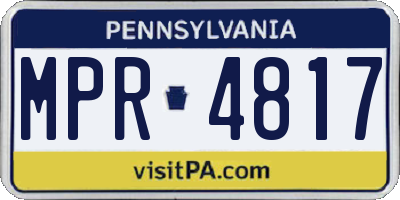PA license plate MPR4817