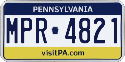 PA license plate MPR4821