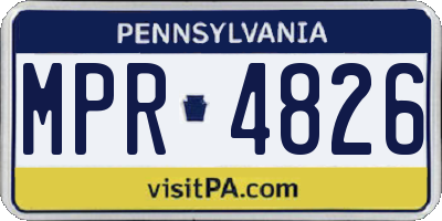 PA license plate MPR4826