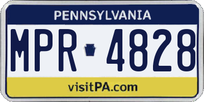 PA license plate MPR4828