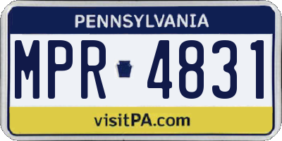 PA license plate MPR4831