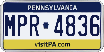 PA license plate MPR4836
