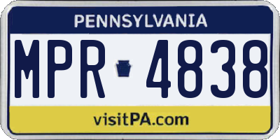 PA license plate MPR4838