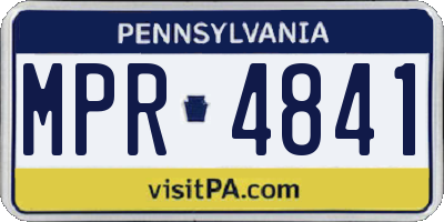 PA license plate MPR4841