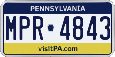 PA license plate MPR4843
