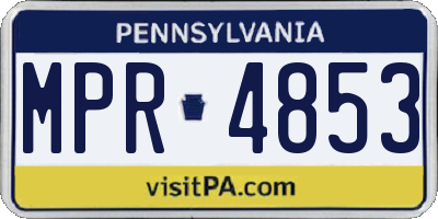 PA license plate MPR4853