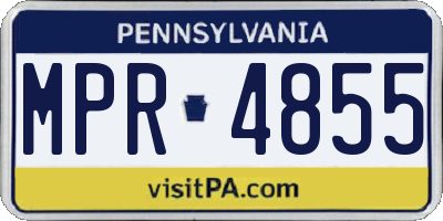 PA license plate MPR4855