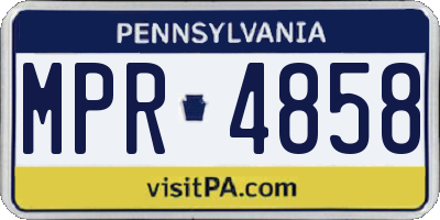 PA license plate MPR4858