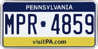PA license plate MPR4859