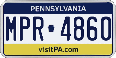 PA license plate MPR4860