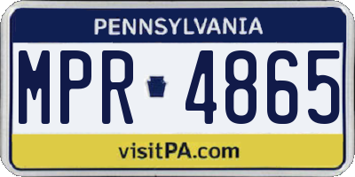 PA license plate MPR4865