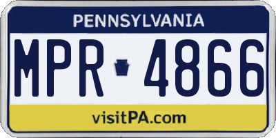 PA license plate MPR4866