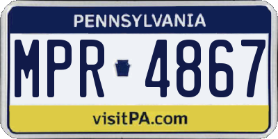 PA license plate MPR4867