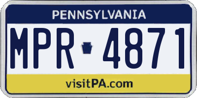 PA license plate MPR4871