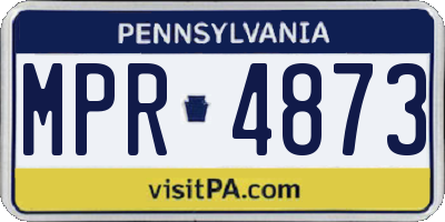 PA license plate MPR4873