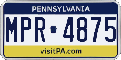 PA license plate MPR4875