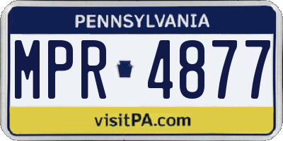 PA license plate MPR4877