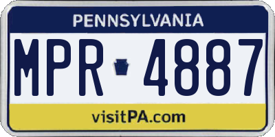 PA license plate MPR4887