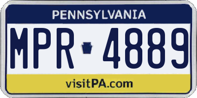 PA license plate MPR4889