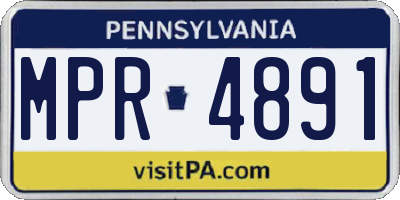 PA license plate MPR4891