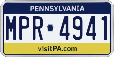 PA license plate MPR4941