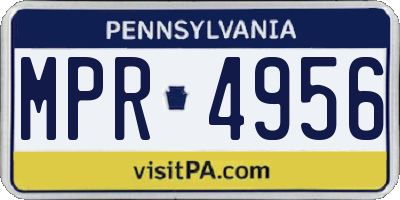 PA license plate MPR4956