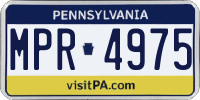 PA license plate MPR4975