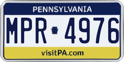 PA license plate MPR4976