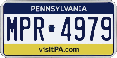 PA license plate MPR4979