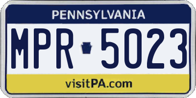 PA license plate MPR5023