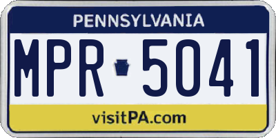 PA license plate MPR5041