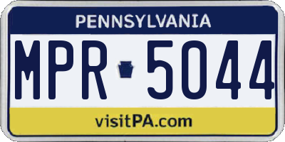 PA license plate MPR5044