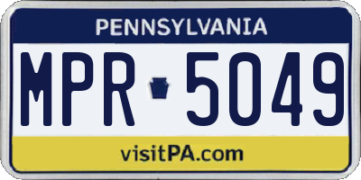 PA license plate MPR5049