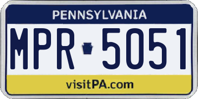 PA license plate MPR5051