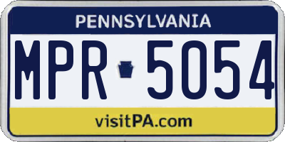 PA license plate MPR5054