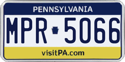 PA license plate MPR5066