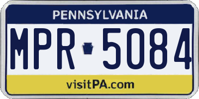 PA license plate MPR5084