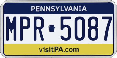 PA license plate MPR5087