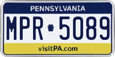 PA license plate MPR5089