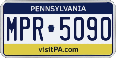 PA license plate MPR5090