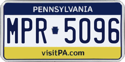 PA license plate MPR5096