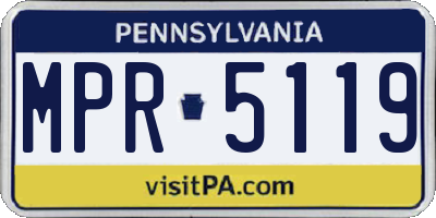 PA license plate MPR5119