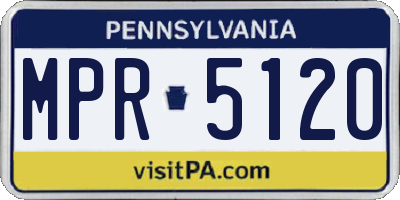 PA license plate MPR5120