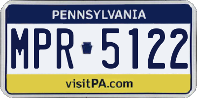 PA license plate MPR5122
